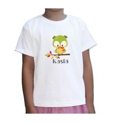 Koszulka zielona sówka z imieniem
