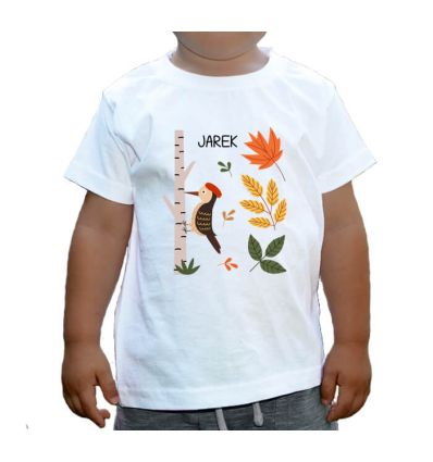 Koszulka dzięcioł z imieniem