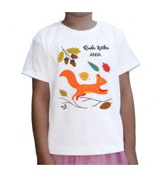 Koszulka Wiewiórka Ruda Kitka z imieniem