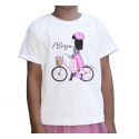 Koszulka imienna dziewczyna na rowerze