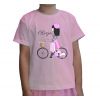 Koszulka dziecięca imienna dziewczyna na rowerze