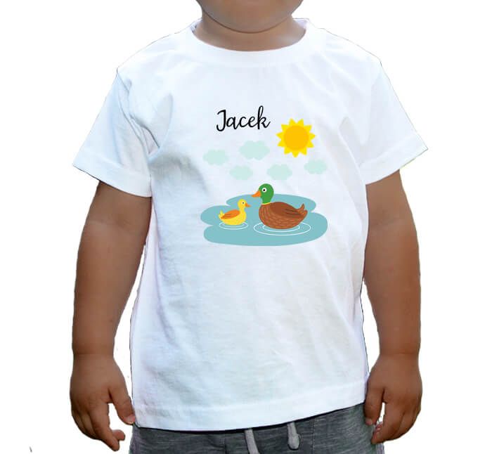 Koszulka z kaczkami w stawie koszulka dla dzieci