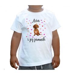 Koszulka z jamnikiem z imieniem
