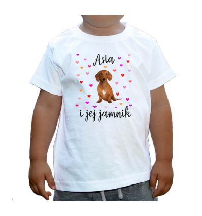 Koszulka z jamnikiem z imieniem