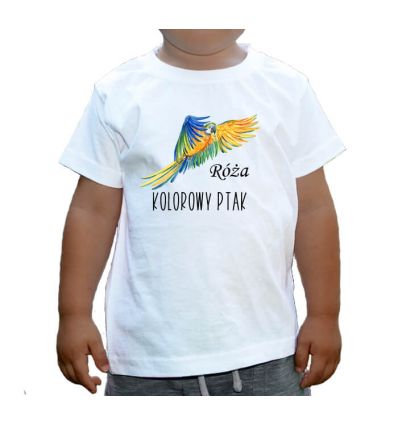 Koszulka lecąca Papuga z imieniem