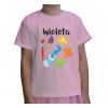 Koszulka plastyka dla dzieci z imieniem kleksy z farb