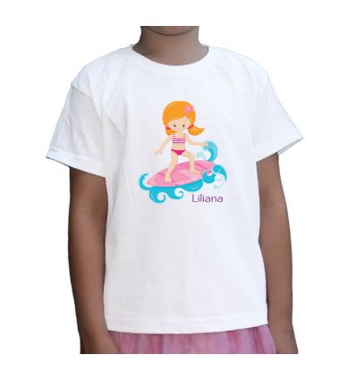 Koszulka dziecięca na fali z imieniem dziecka