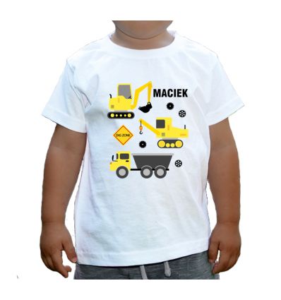 Koszulka z koparkami dla chłopca