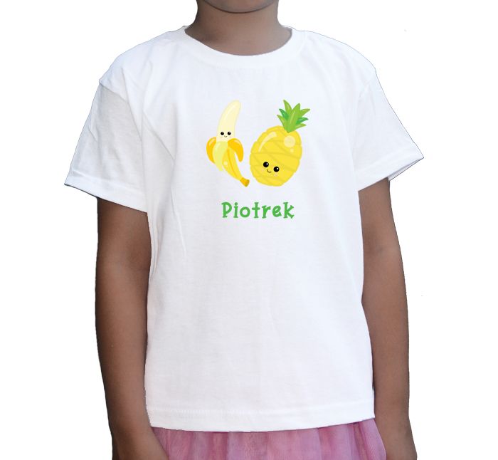 koszulka z ananasem i bananem