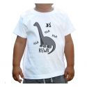 Koszulka dziecięca z imieniem szary dinozaur RAWR