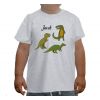 Koszulka dziecięca z imieniem Trzy Zielone Dinozaury