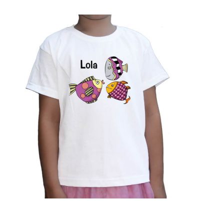 Koszulka dziecięca z imieniem Rybki dla dziewczynki