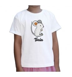 Koszulka dziecięca z imieniem szara myszka Tosia