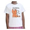 Koszulka dziecięca z imieniem pomarańczowy Kotek