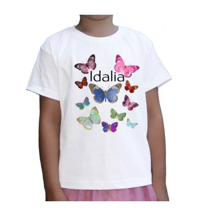 Koszulka dziecięca Motyle z imieniem