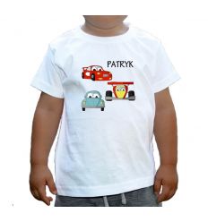 Koszulka Auta z imieniem dziecka