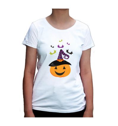 Koszulka na Halloween z dynią damska