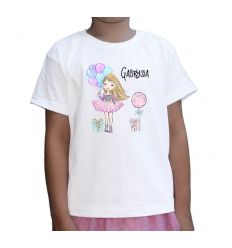 Koszulka Panienka z balonami z imieniem