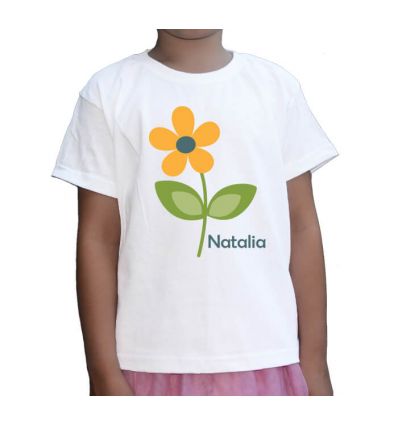 Koszulka dziecięca imienna Kwiatek