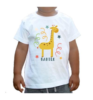 Koszulka dziecięca imienna Żyrafa