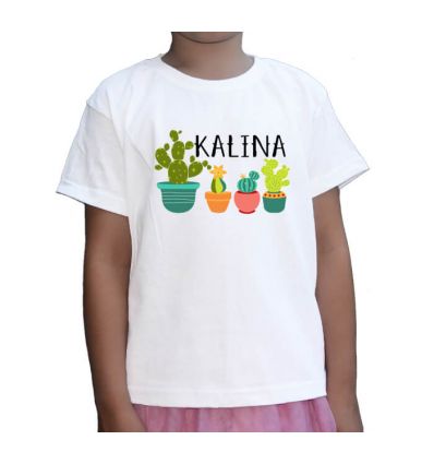 Koszulka z imieniem Kaktusy w doniczkach