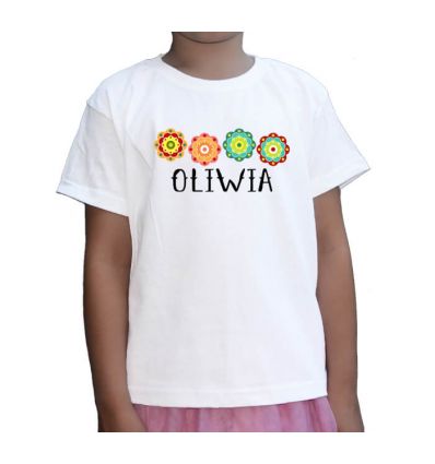 Koszulka z imieniem meksykańskie kwiaty