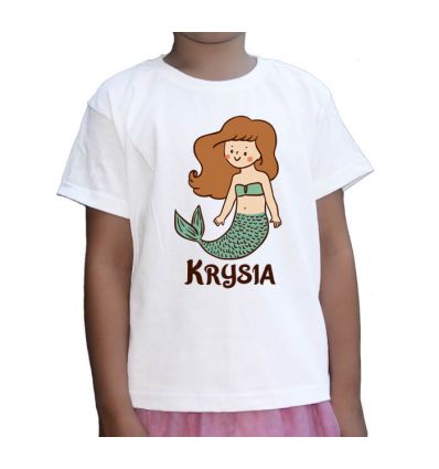 Koszulka dziecięca Syrenka z imieniem