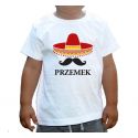 Koszulka Sombrero i wąsy z imieniem