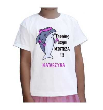 Koszulka Trening czyni mistrza z imieniem