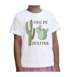 Koszulka Kaktusy Hug Me z imieniem