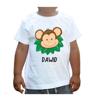 Koszulka dziecięca Małpka z imieniem