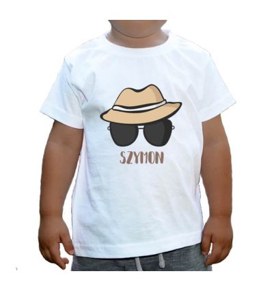 Koszulka dziecięca imienna Oksy i kapelusz