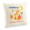 Poduszka z imieniem dziecka z liskami poszewka