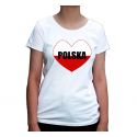 Koszulka damska patriotyczna Polska serce