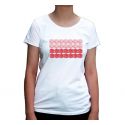 Patriotyczna koszulka damska flaga z róż