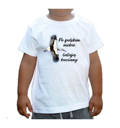 Koszulka dziecięca z bocianem