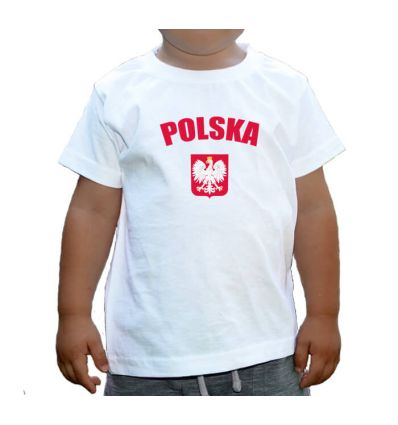 Koszulka dziecięca Polska z orzełkiem