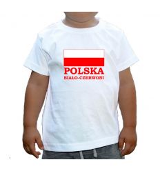 Koszulka dziecięca Polska biało czerwoni