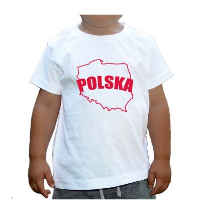 Koszulka dziecięca Polska obrys