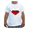 Koszulka dziecięca Polska serce