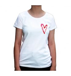 Patriotyczna koszulka damska serce