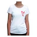 Patriotyczna koszulka damska serce