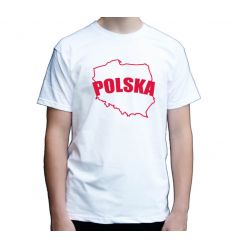 Koszulka męska Polska obrys