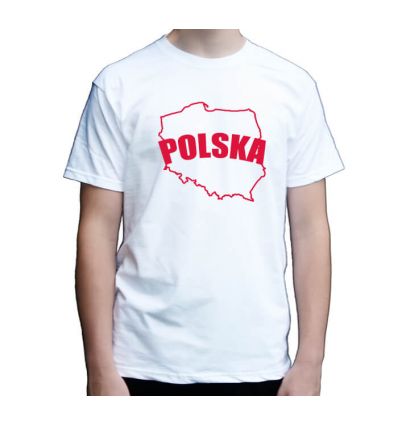 Koszulka męska Polska obrys