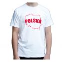 Koszulka męska Polska obrys