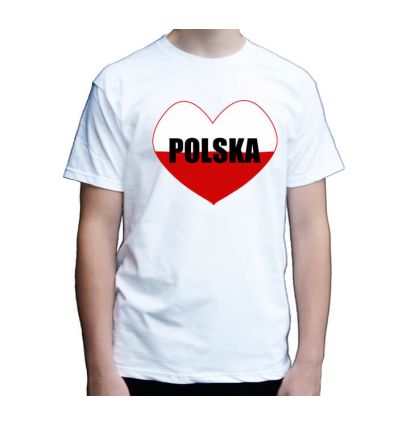Koszulka męska Polska serce