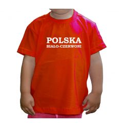 Koszulka dziecięca Polska biało czerwoni