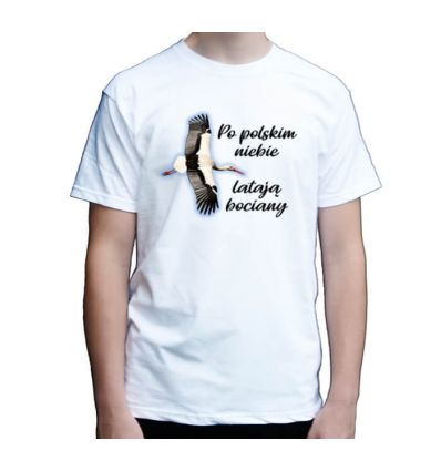 Patriotyczna koszulka z bocianem