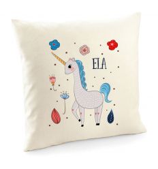 Poduszka z jednorożcem z imieniem poszewka