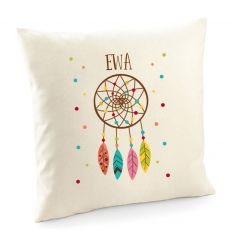 Poduszka z łapaczem snów z imieniem dziecka poszewka